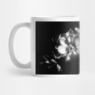 Sunlit Dahlia In Black and White Mug